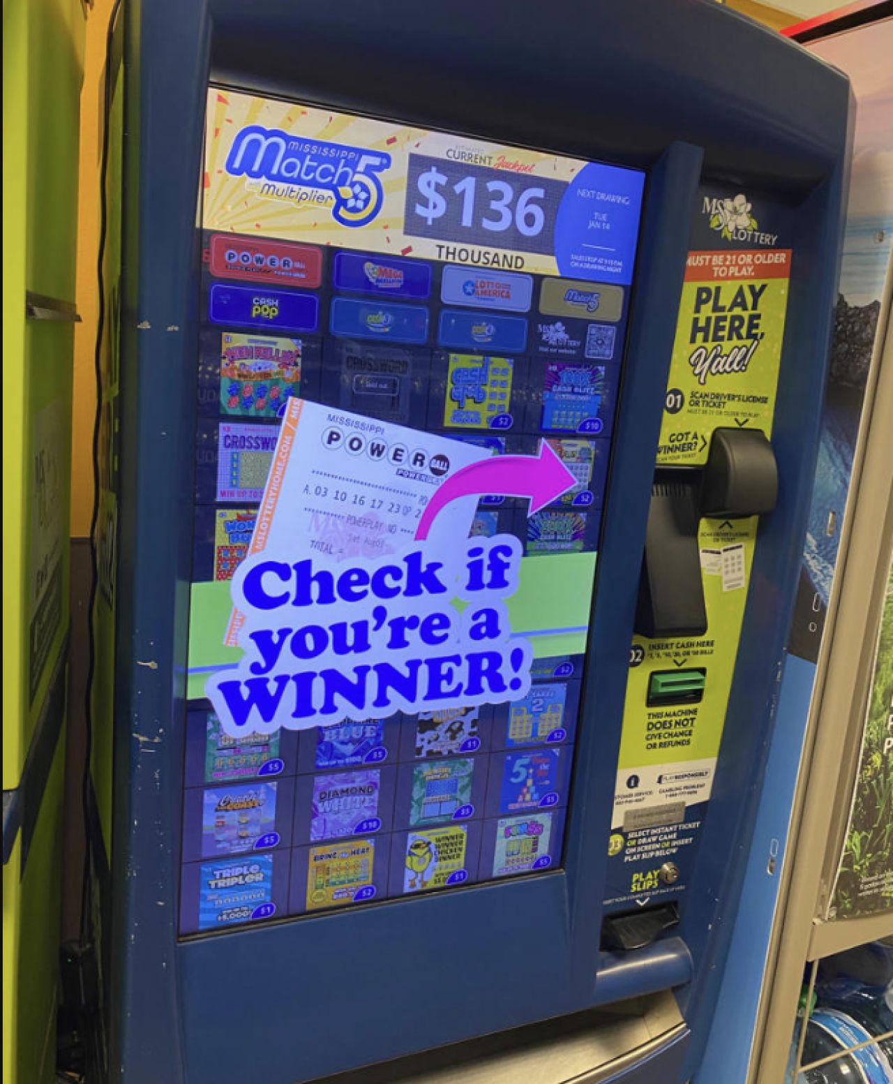 Mississippi Lottery Results for July 11, 2026: Match 5, Cash 3, Cash 4 and Cash Pop Winning Numbers