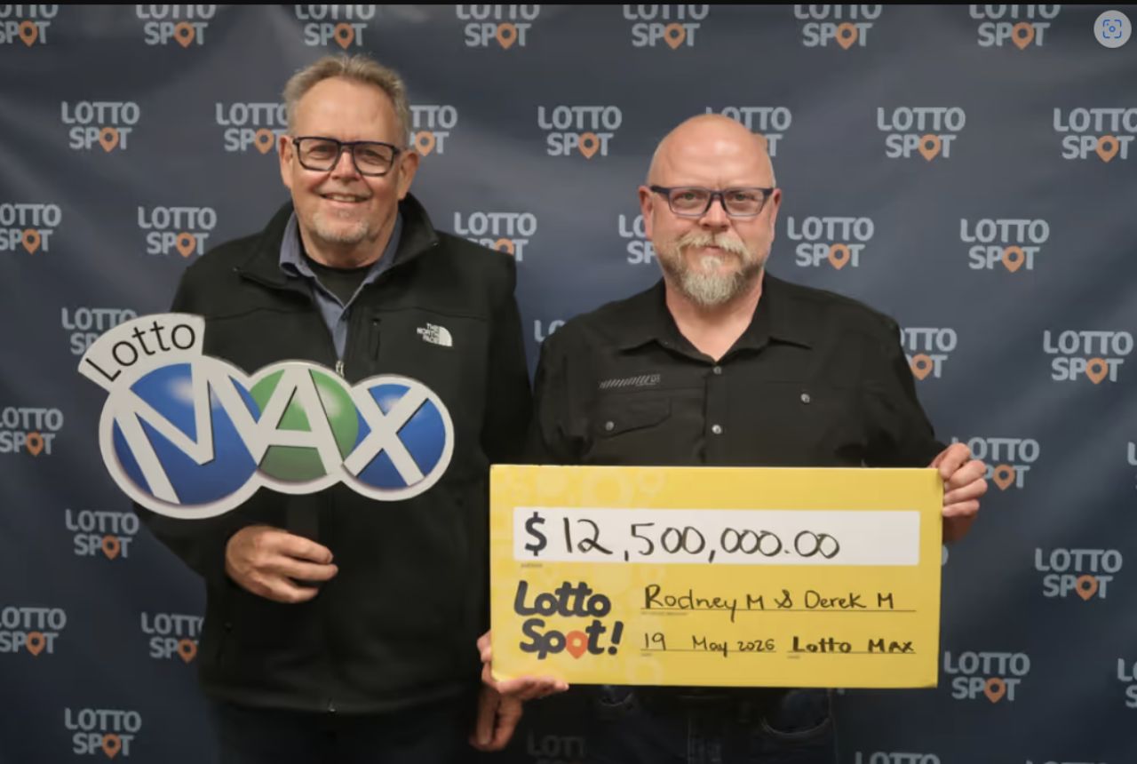 Two Alberta Friends Split $12.5 Million Lotto Max Jackpot After Years of Playing Together