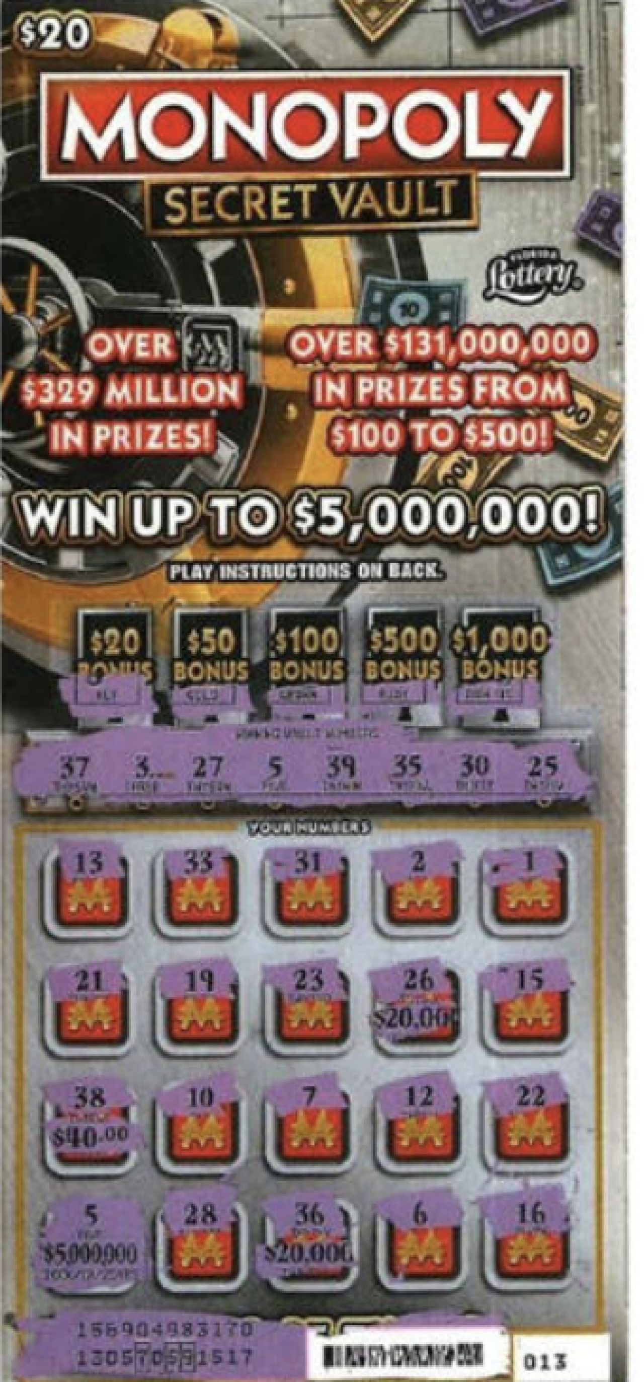 Florida Woman Wins $5M on MONOPOLY Scratch-Off, Claims $2.88M Lump Sum