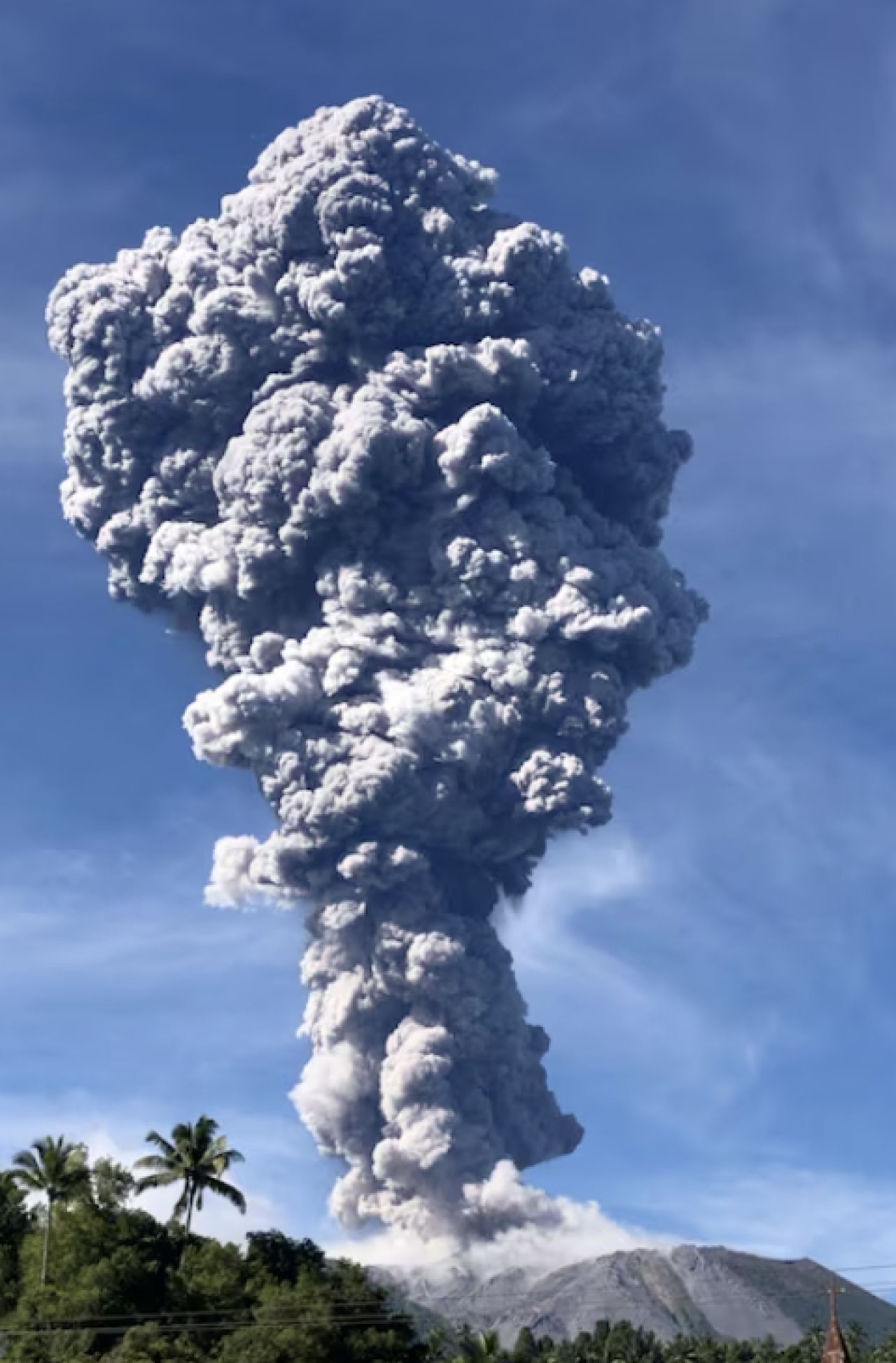 Nature&#039;s Drama: Ibu Volcano Erupts in Indonesia